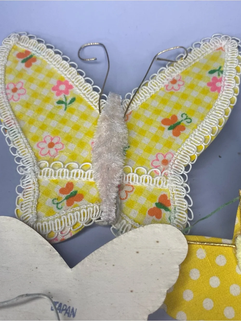 Lot Of 11 Vintage Asst Cloth & Paper Butterflies Made In Japan Hand Crafted